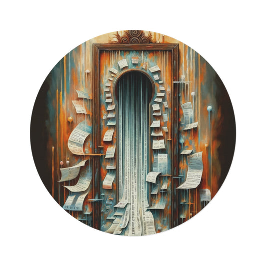 Illuminated Truths Mirror Round Rug - ATUH.ART