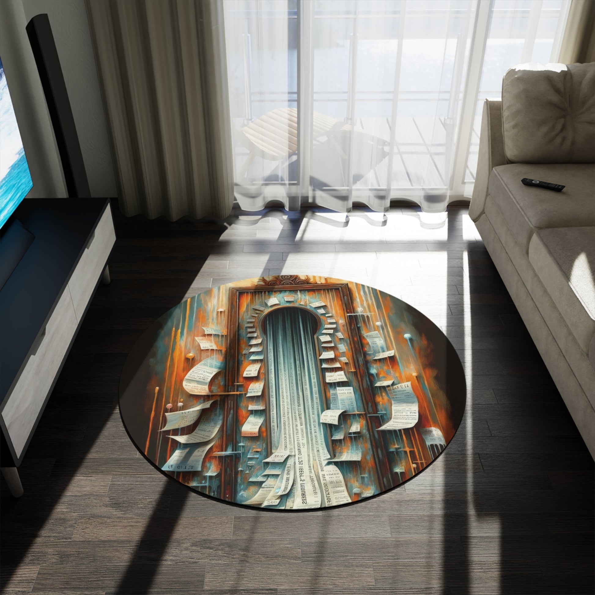 Illuminated Truths Mirror Round Rug - ATUH.ART