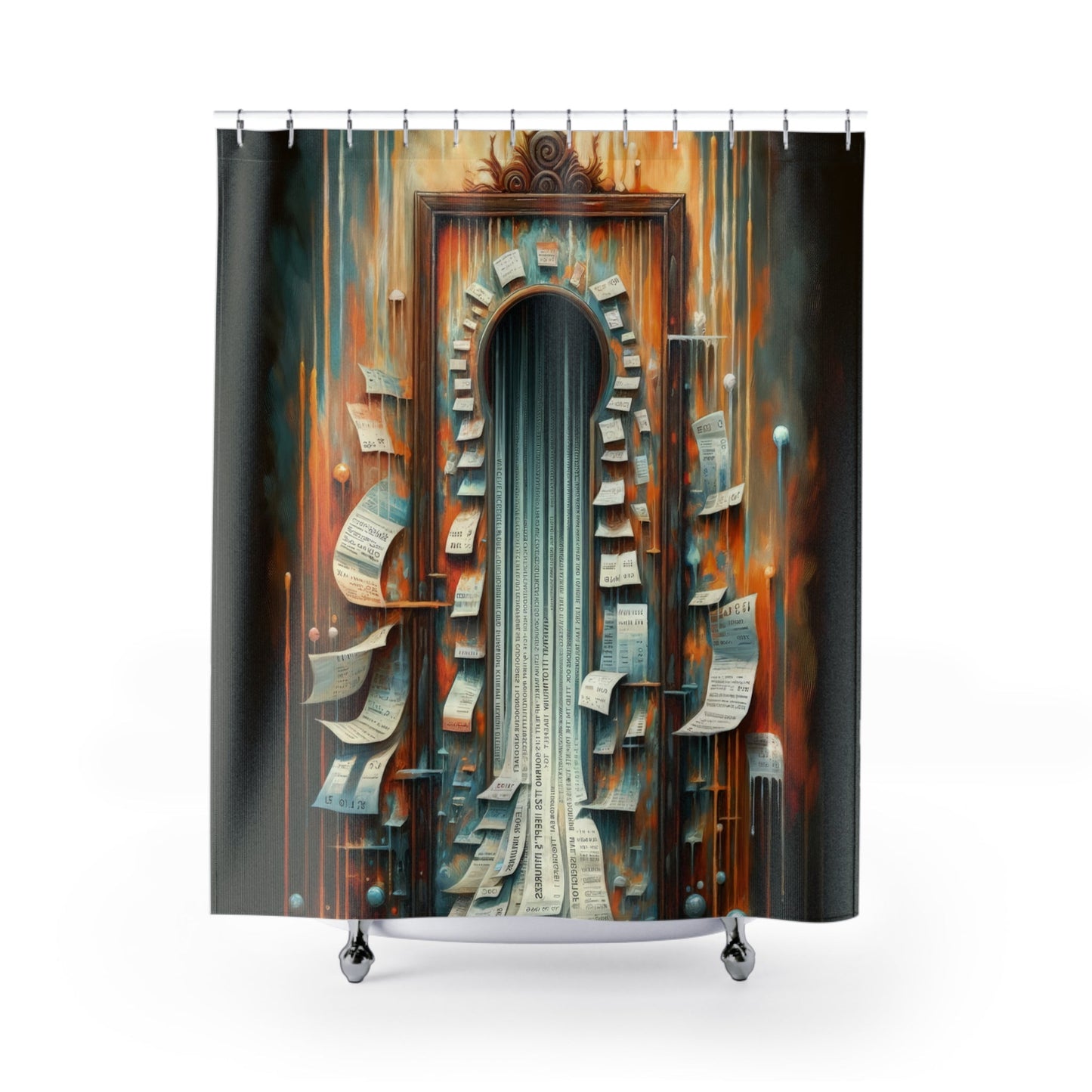Illuminated Truths Mirror Shower Curtains - ATUH.ART