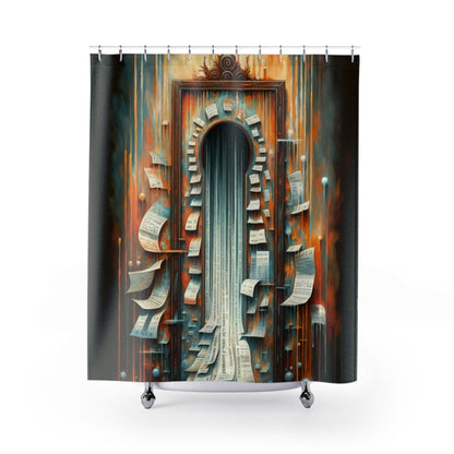 Illuminated Truths Mirror Shower Curtains - ATUH.ART