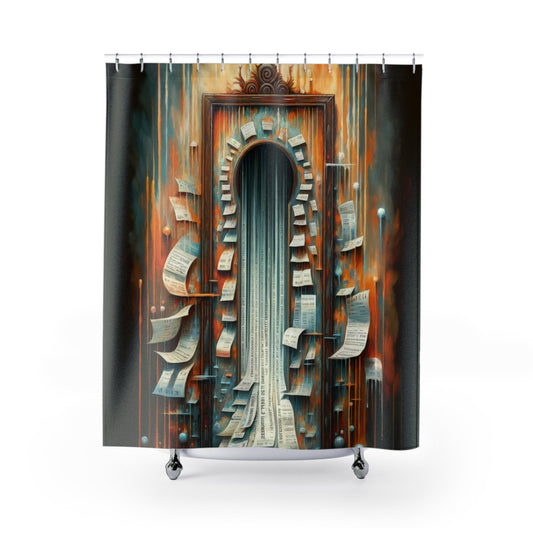 Illuminated Truths Mirror Shower Curtains - ATUH.ART
