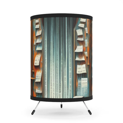Illuminated Truths Mirror Tripod Lamp with High-Res Printed Shade, US\CA plug - ATUH.ART