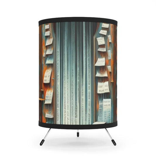 Illuminated Truths Mirror Tripod Lamp with High-Res Printed Shade, US\CA plug - ATUH.ART