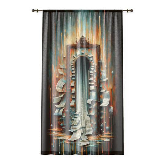 Illuminated Truths Mirror Window Curtain - ATUH.ART