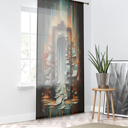Illuminated Truths Mirror Window Curtain - ATUH.ART