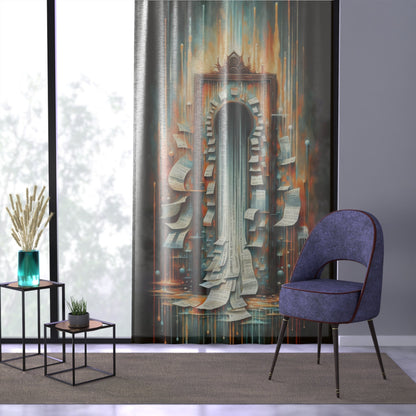 Illuminated Truths Mirror Window Curtain - ATUH.ART