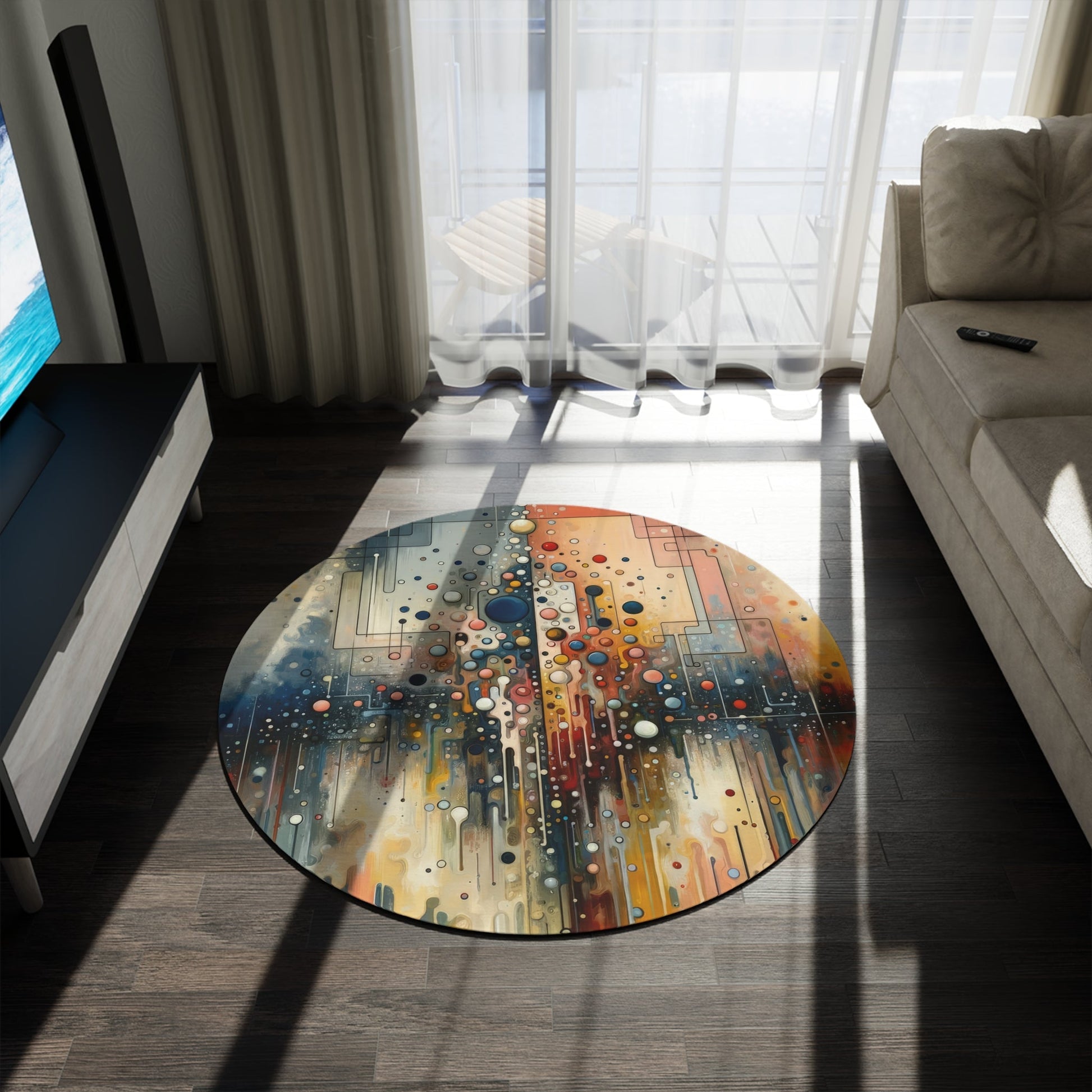 Illusive Division Mirage Round Rug - ATUH.ART