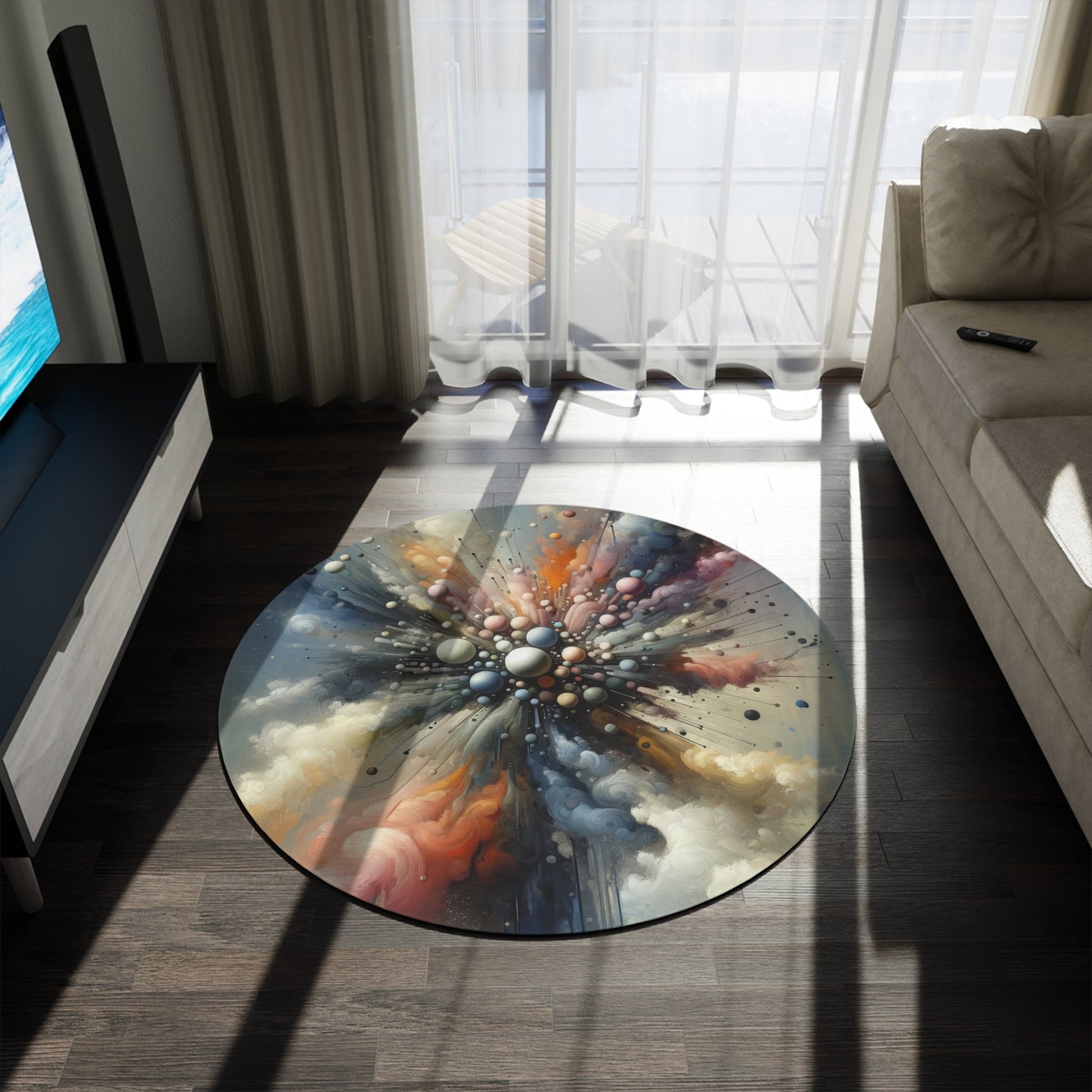 Impactful Deeds Ripple Round Rug - ATUH.ART