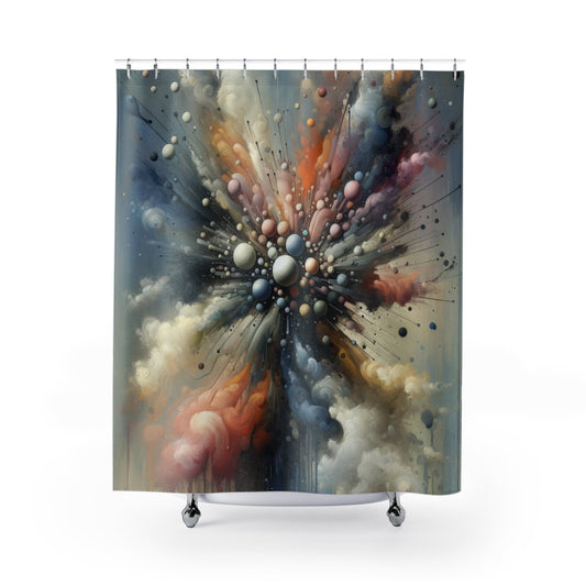Impactful Deeds Ripple Shower Curtains - ATUH.ART