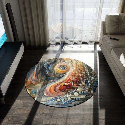 Incrementalism Anthem Unity Round Rug - ATUH.ART