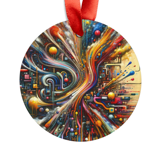 Information Bottleneck Cascade Acrylic Ornament with Ribbon - ATUH.ART