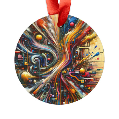 Information Bottleneck Cascade Acrylic Ornament with Ribbon - ATUH.ART