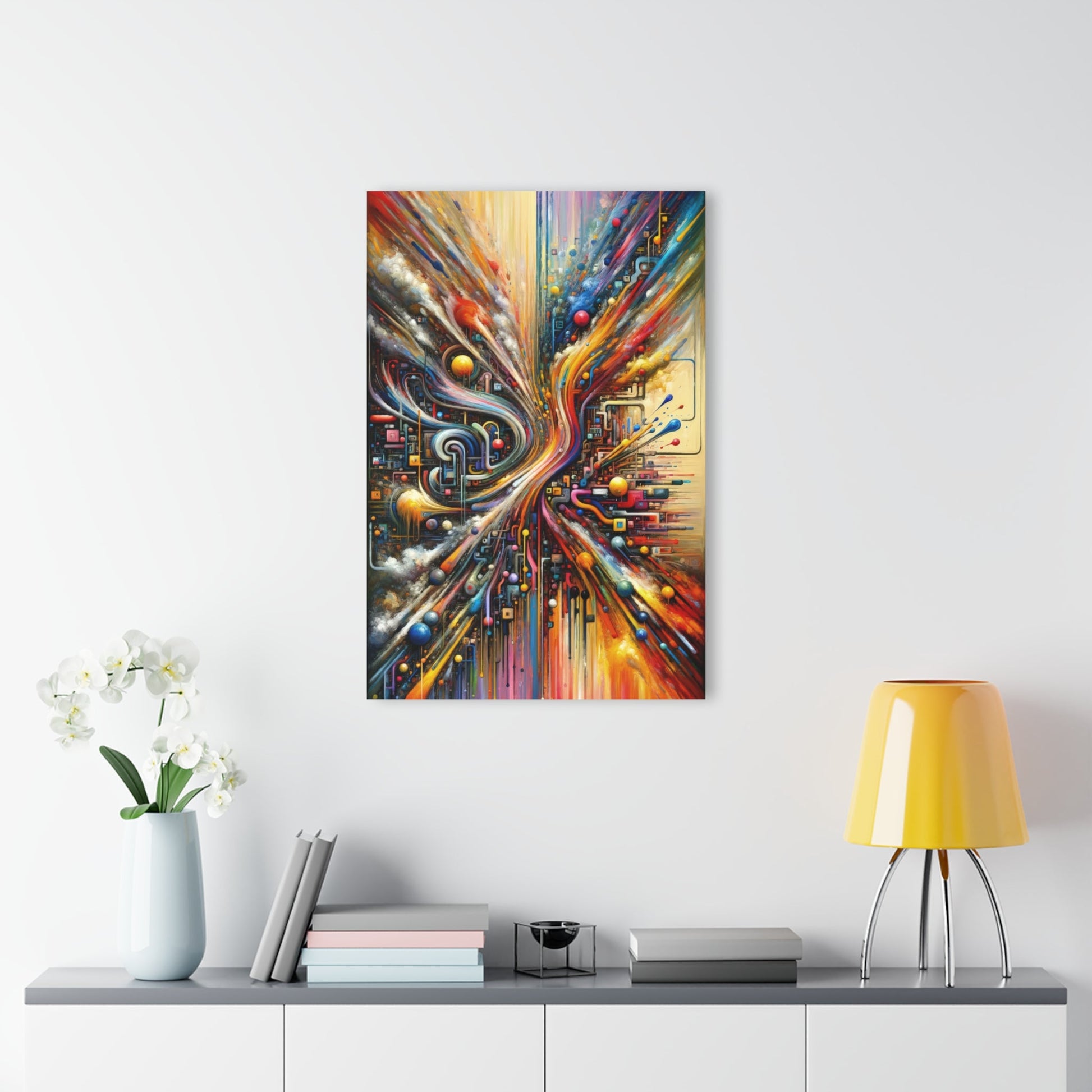 Information Bottleneck Cascade Acrylic Prints (French Cleat Hanging) - ATUH.ART