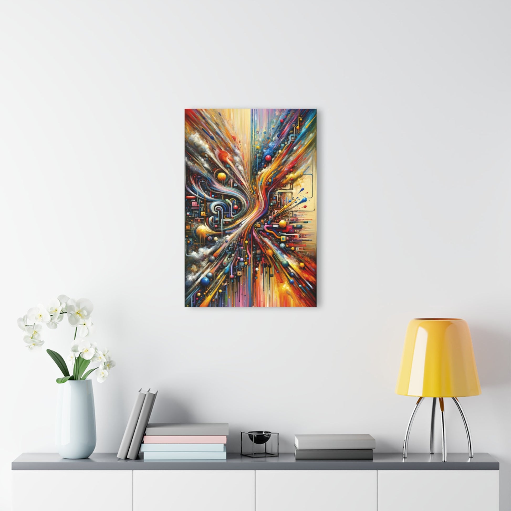 Information Bottleneck Cascade Acrylic Prints (French Cleat Hanging) - ATUH.ART