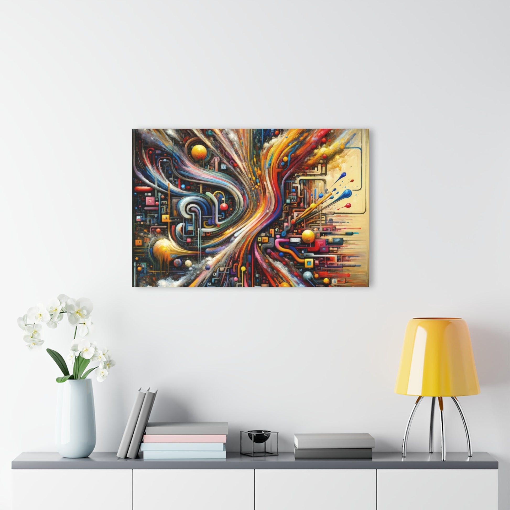 Information Bottleneck Cascade Acrylic Prints (French Cleat Hanging) - ATUH.ART