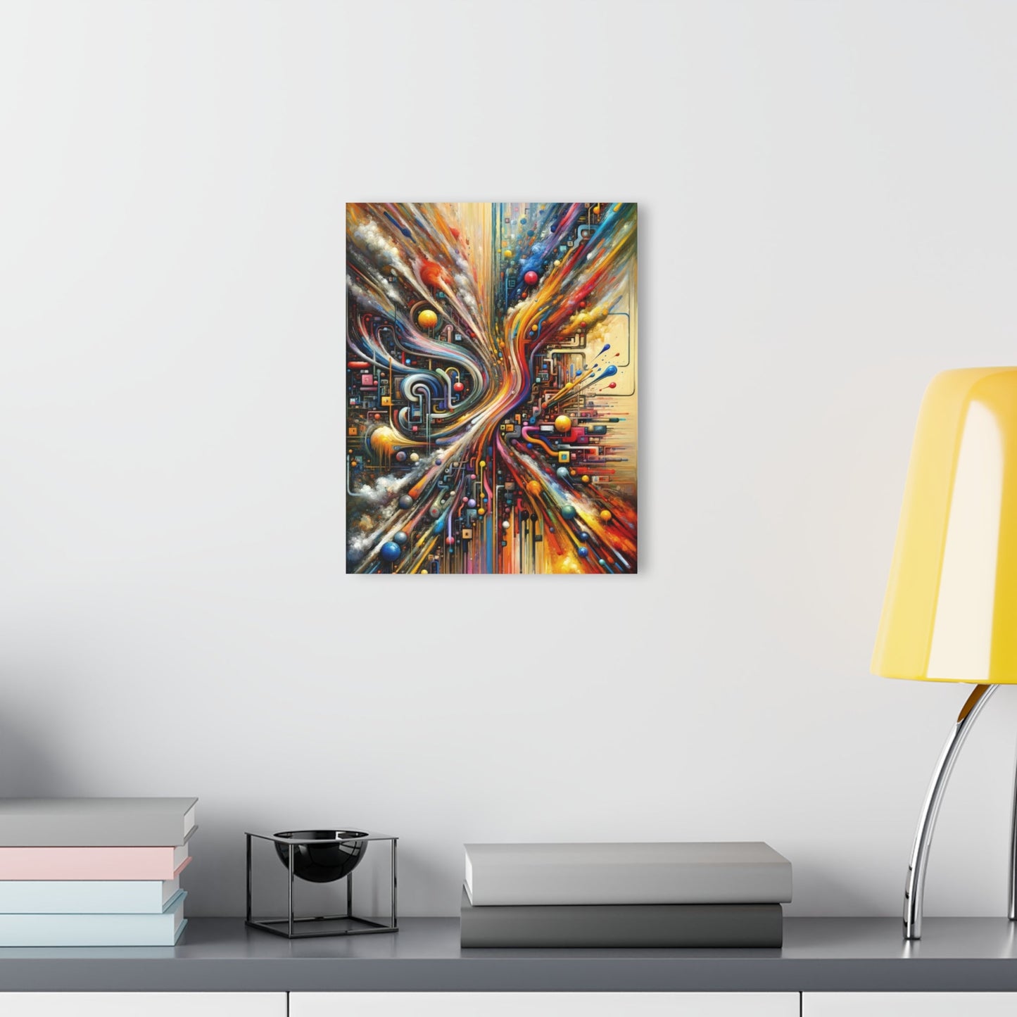 Information Bottleneck Cascade Acrylic Prints (French Cleat Hanging) - ATUH.ART