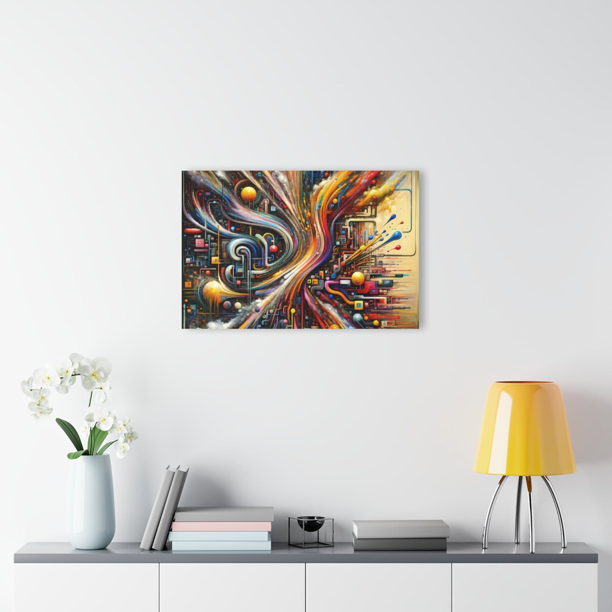 Information Bottleneck Cascade Acrylic Prints (French Cleat Hanging) - ATUH.ART