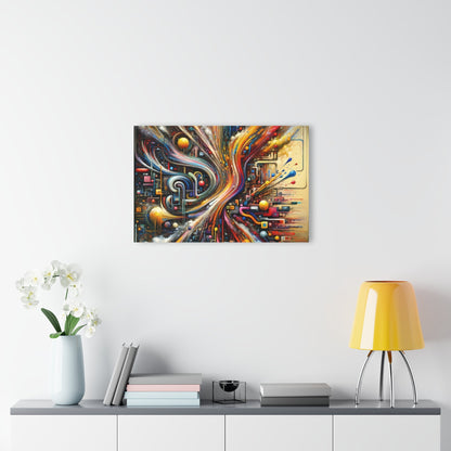 Information Bottleneck Cascade Acrylic Prints (French Cleat Hanging) - ATUH.ART