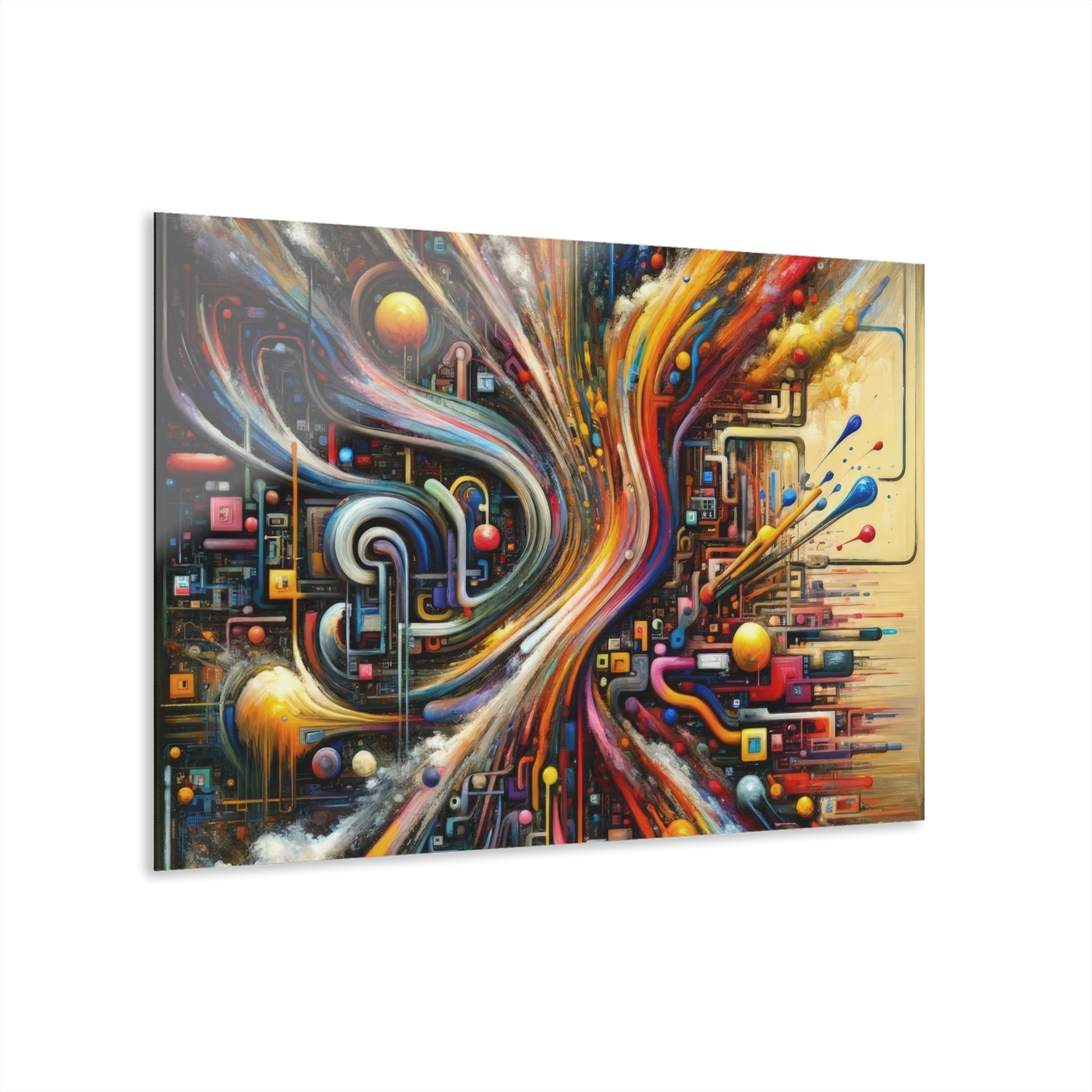 Information Bottleneck Cascade Acrylic Prints (French Cleat Hanging) - ATUH.ART