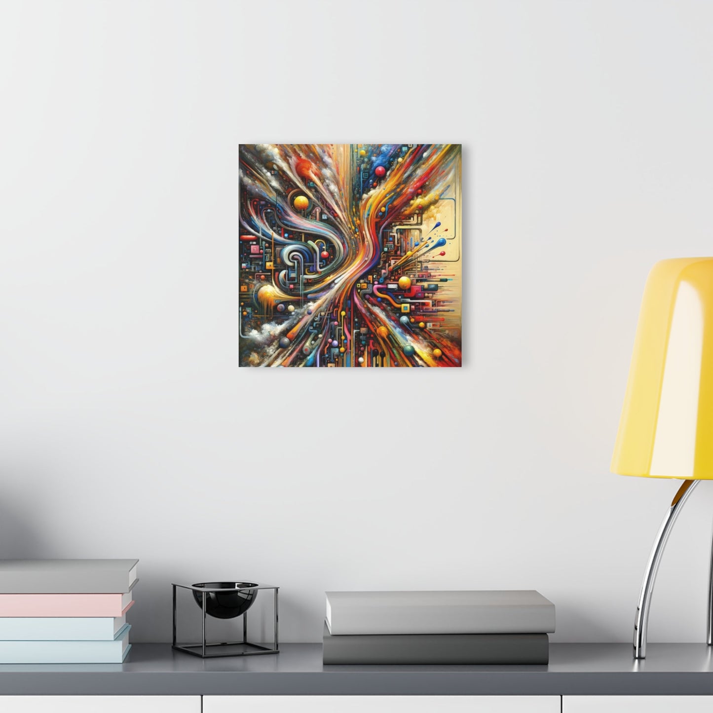 Information Bottleneck Cascade Acrylic Prints (French Cleat Hanging) - ATUH.ART