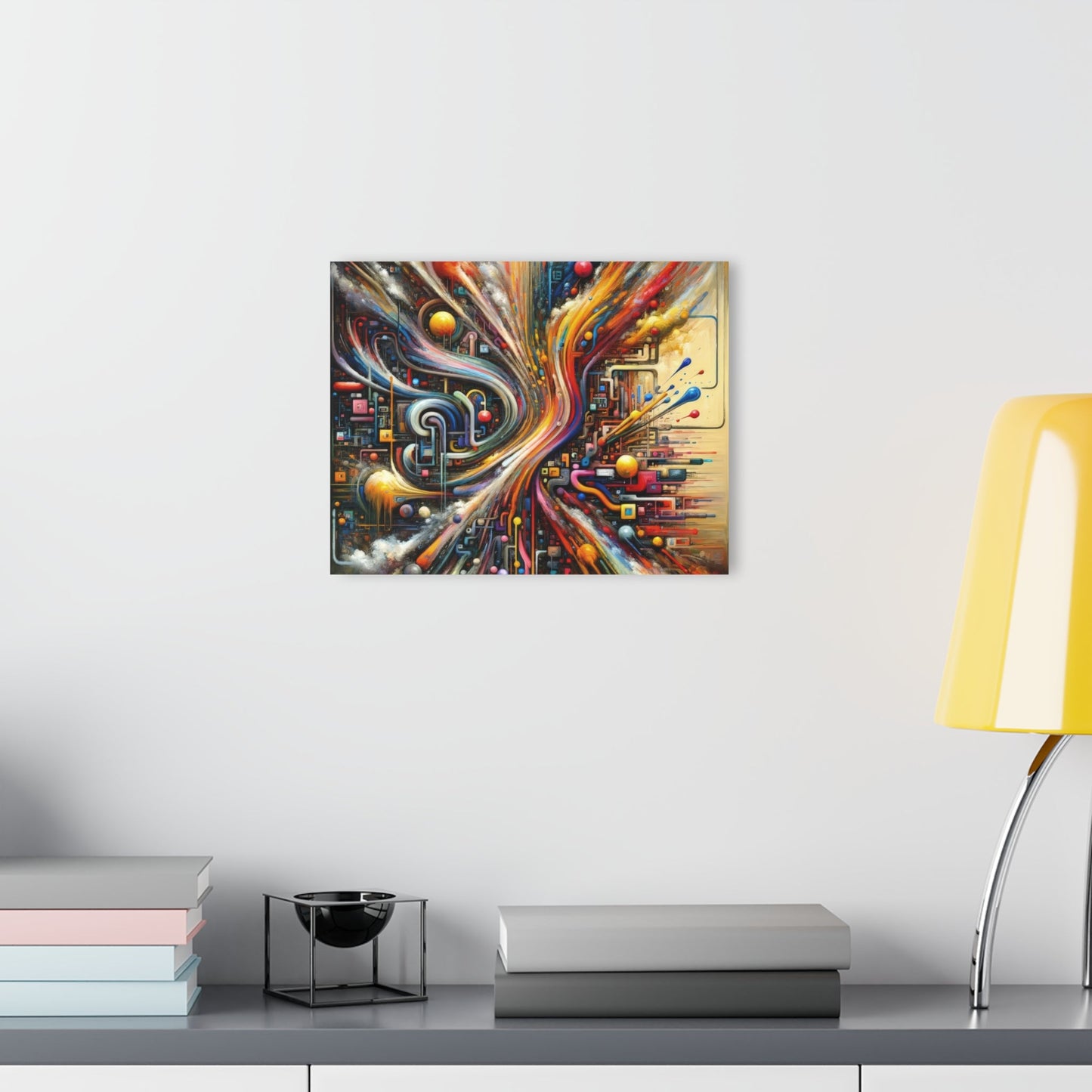 Information Bottleneck Cascade Acrylic Prints (French Cleat Hanging) - ATUH.ART