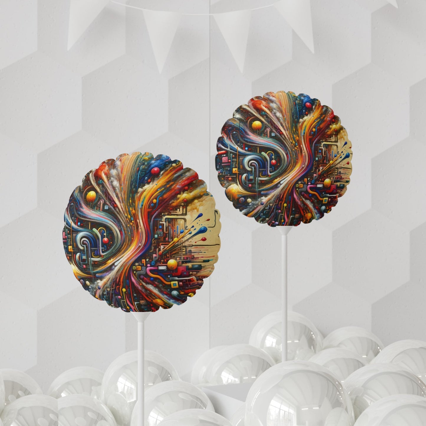 Information Bottleneck Cascade Balloon (Round and Heart-shaped), 11" - ATUH.ART
