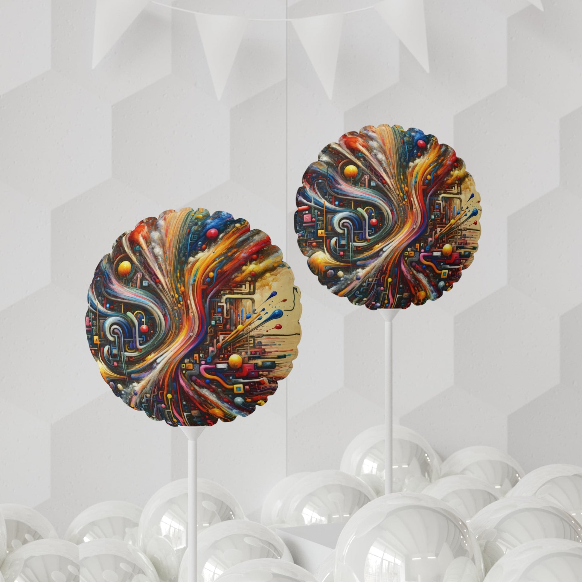 Information Bottleneck Cascade Balloon (Round and Heart-shaped), 11" - ATUH.ART
