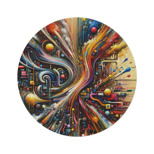 Information Bottleneck Cascade Round Rug - ATUH.ART