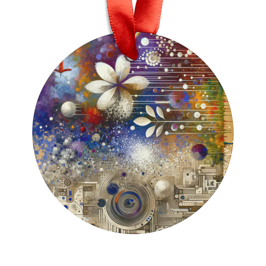 Inner Algorithm Synthesis Acrylic Ornament with Ribbon - ATUH.ART