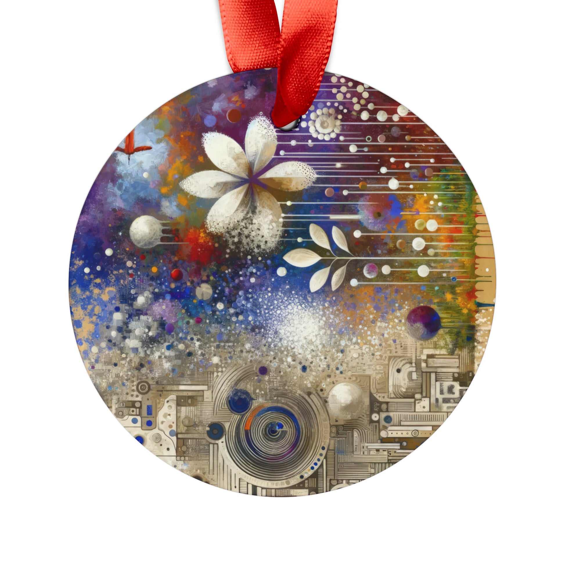 Inner Algorithm Synthesis Acrylic Ornament with Ribbon - ATUH.ART
