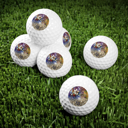 Inner Algorithm Synthesis Golf Balls, 6pcs - ATUH.ART