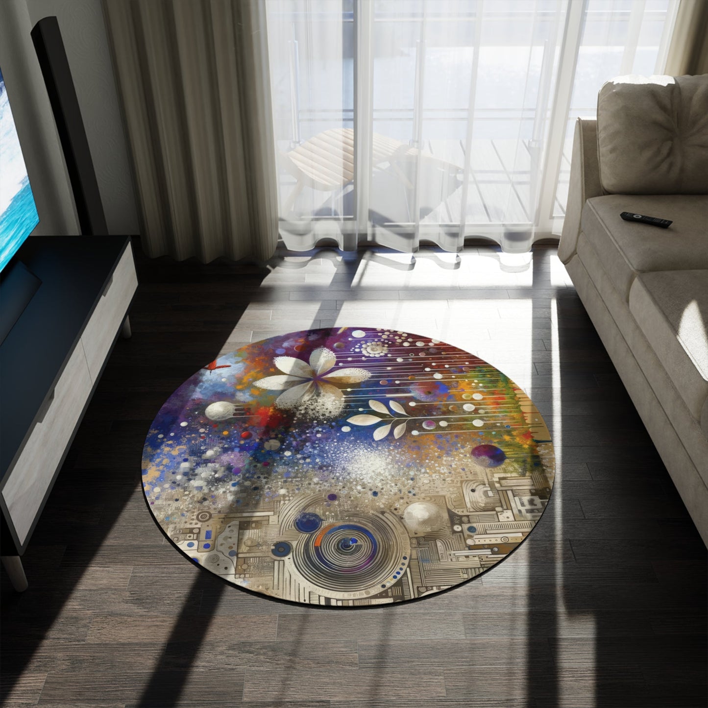 Inner Algorithm Synthesis Round Rug - ATUH.ART