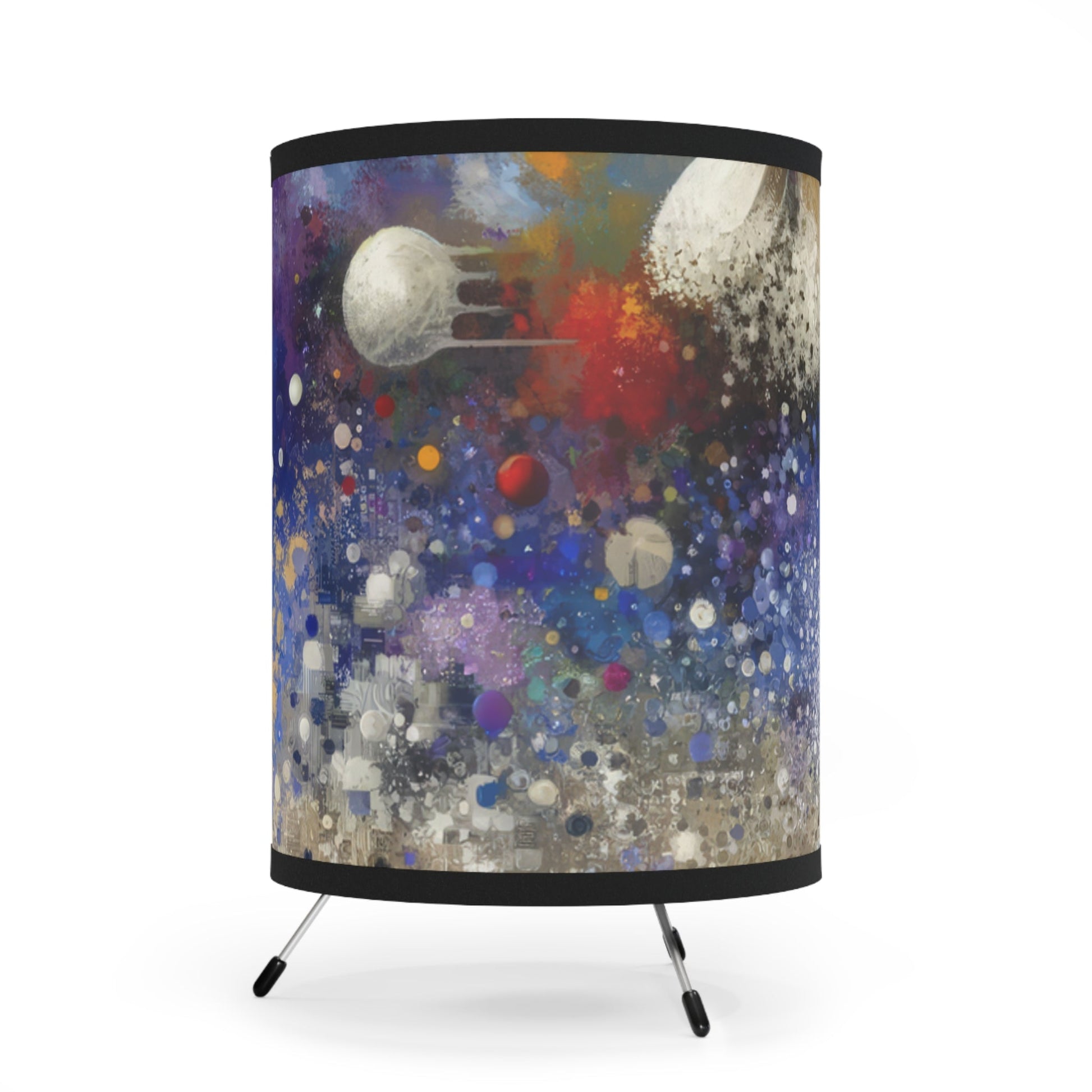 Inner Algorithm Synthesis Tripod Lamp with High-Res Printed Shade, US\CA plug - ATUH.ART