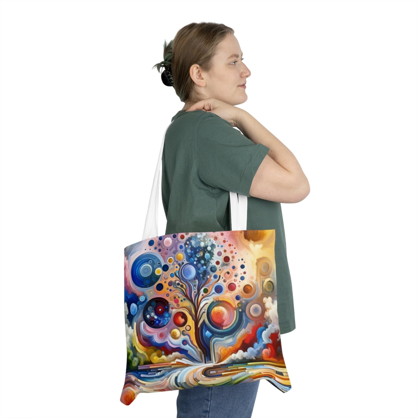 Inner Growth Essence Shoulder Tote Bag (AOP) - ATUH.ART