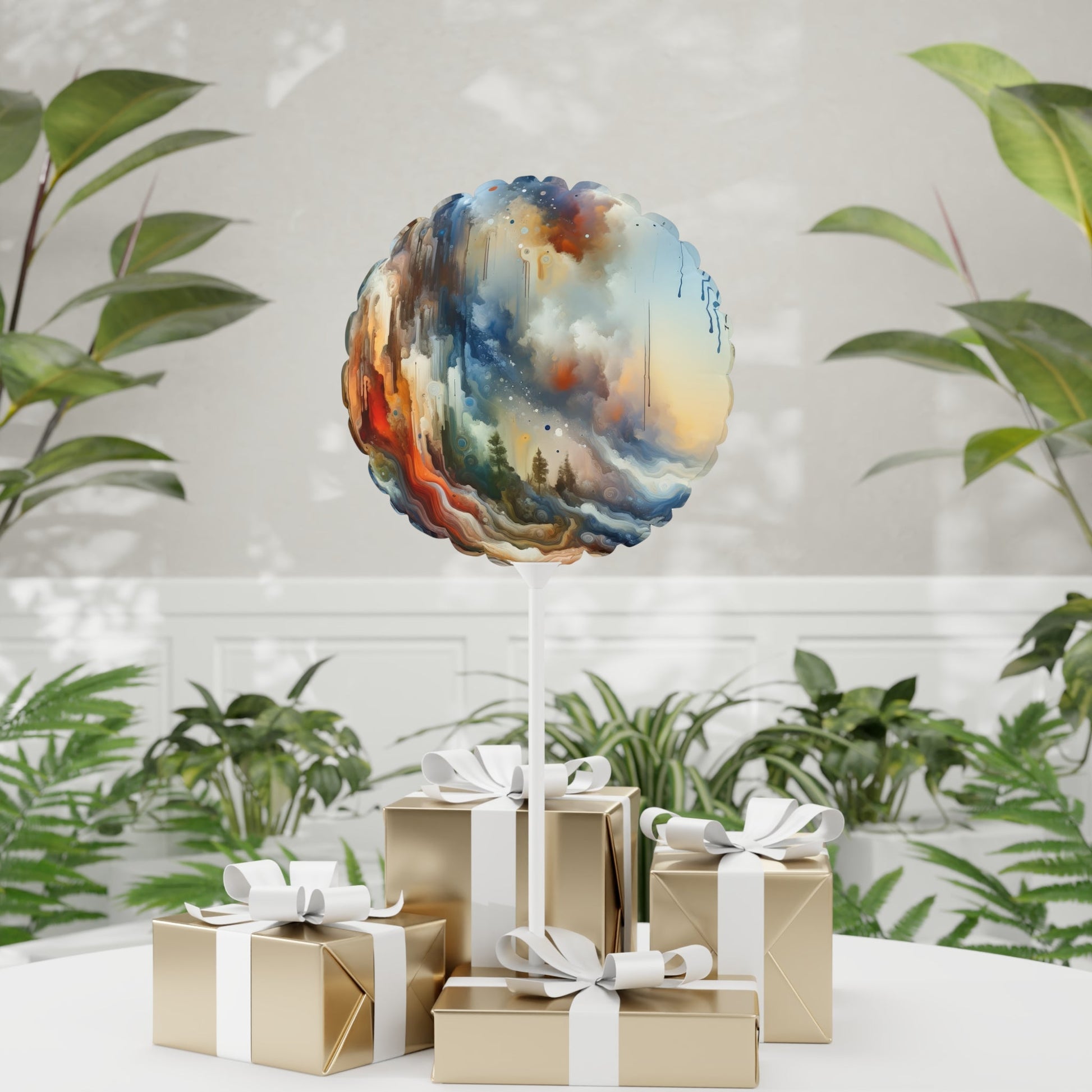 Inner Journey Abstract Balloon (Round and Heart-shaped), 11" - ATUH.ART