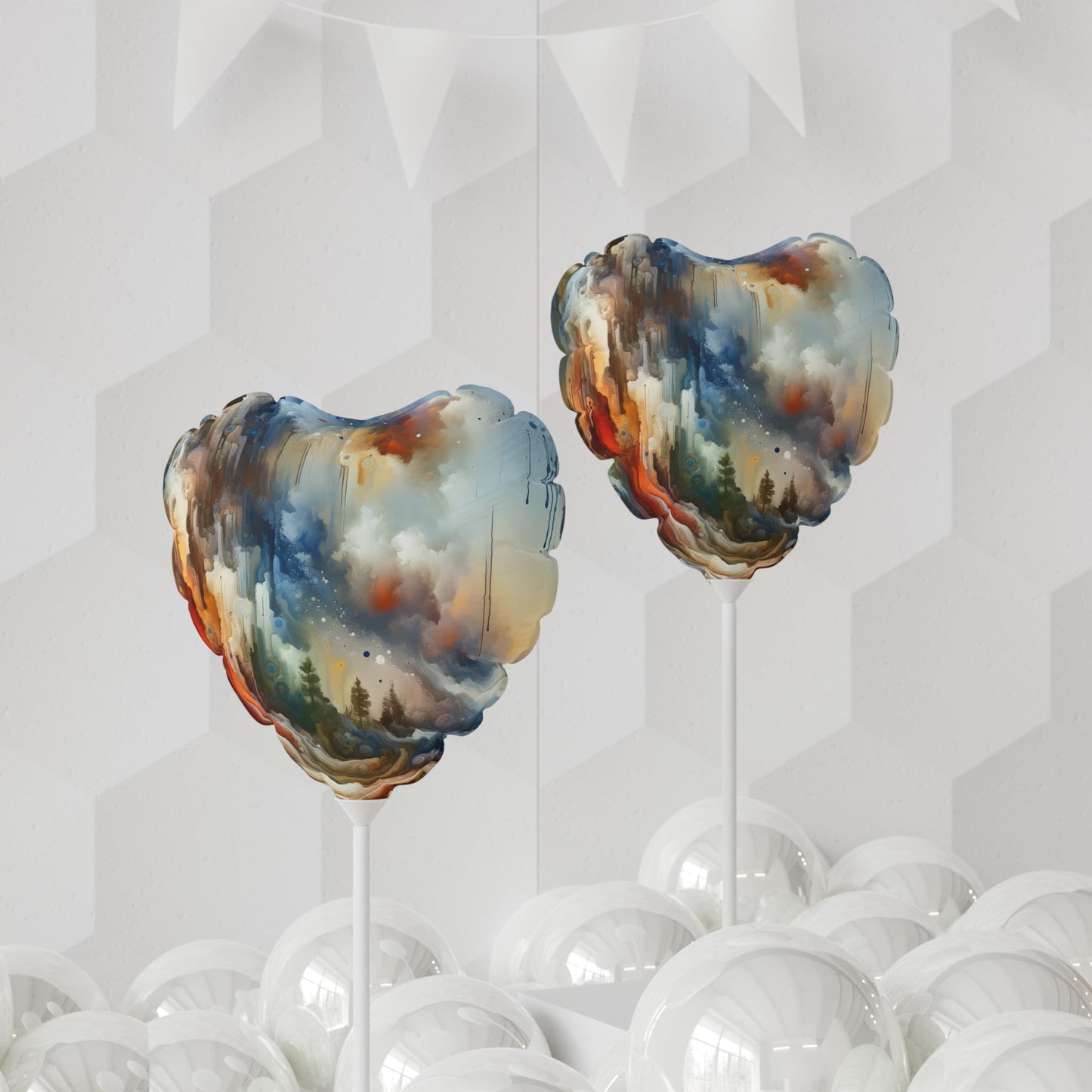 Inner Journey Abstract Balloon (Round and Heart-shaped), 11" - ATUH.ART
