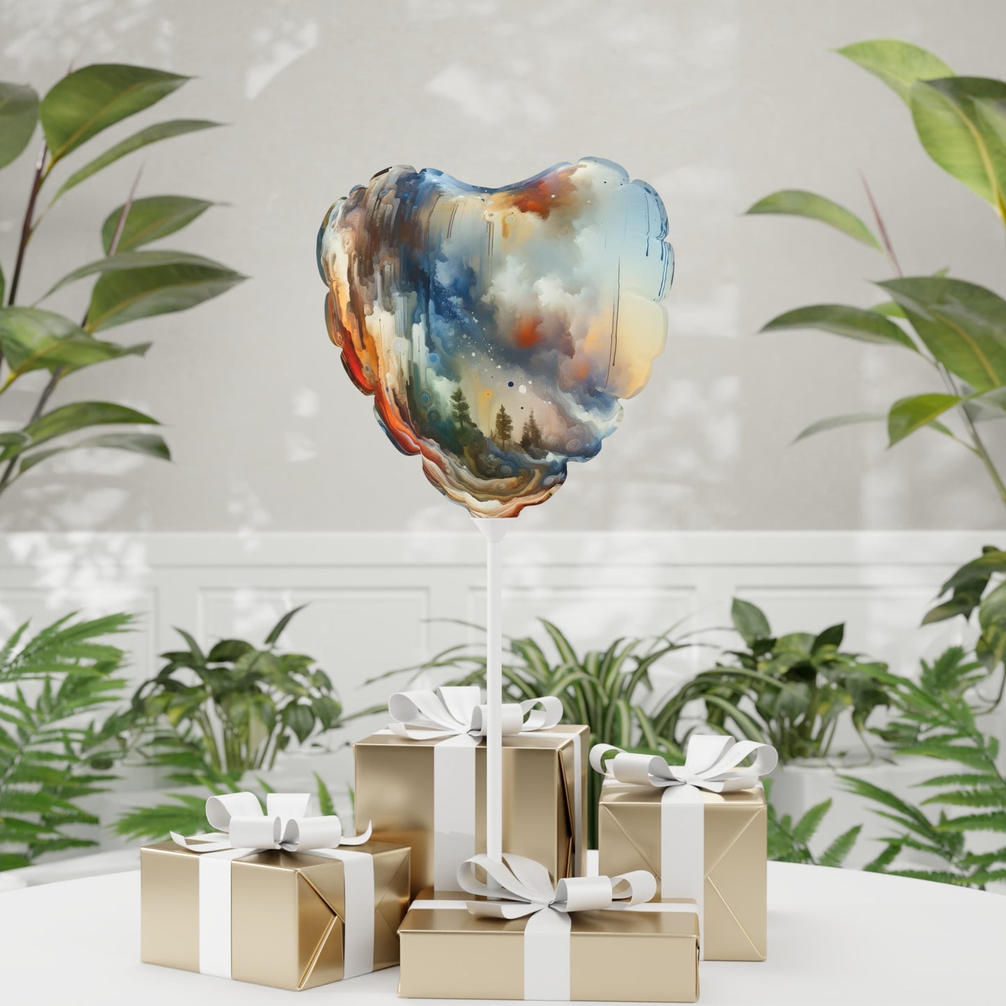 Inner Journey Abstract Balloon (Round and Heart-shaped), 11" - ATUH.ART