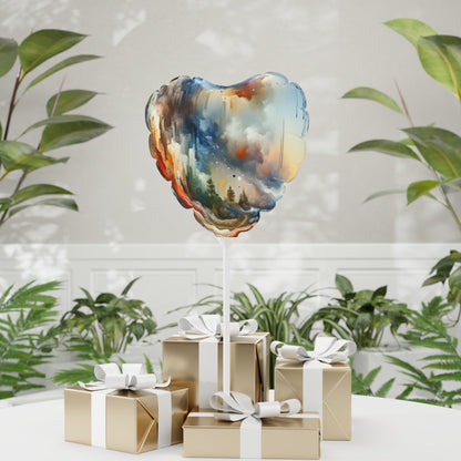 Inner Journey Abstract Balloon (Round and Heart-shaped), 11" - ATUH.ART