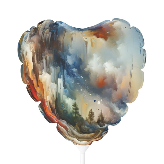 Inner Journey Abstract Balloon (Round and Heart-shaped), 11" - ATUH.ART