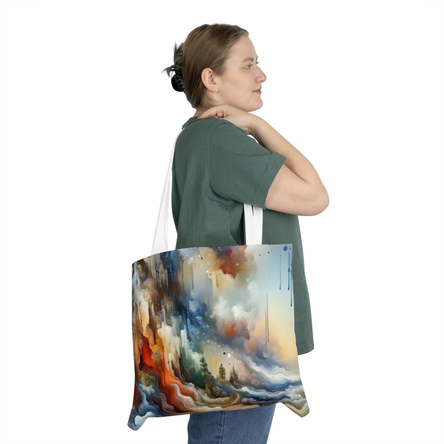 Inner Journey Abstract Shoulder Tote Bag (AOP) - ATUH.ART