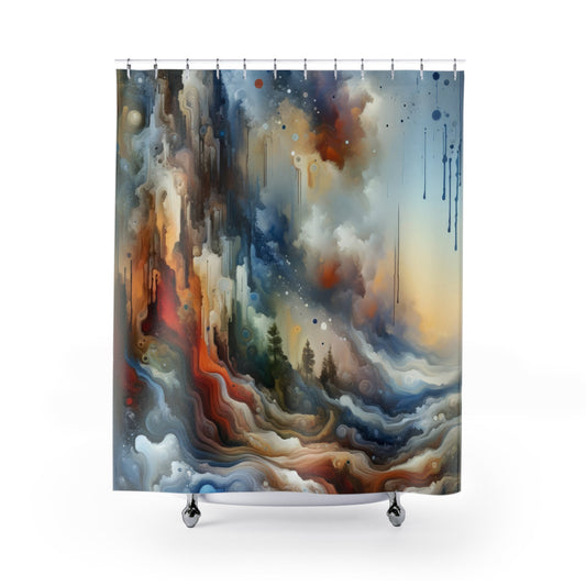 Inner Journey Abstract Shower Curtains - ATUH.ART