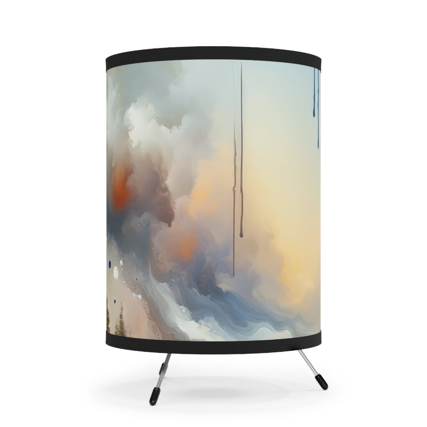 Inner Journey Abstract Tripod Lamp with High-Res Printed Shade, US\CA plug - ATUH.ART