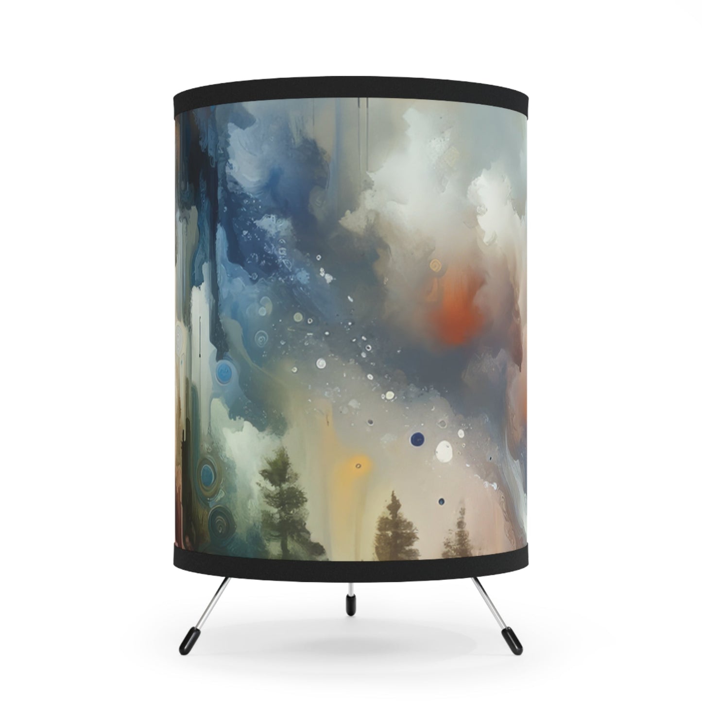 Inner Journey Abstract Tripod Lamp with High-Res Printed Shade, US\CA plug - ATUH.ART