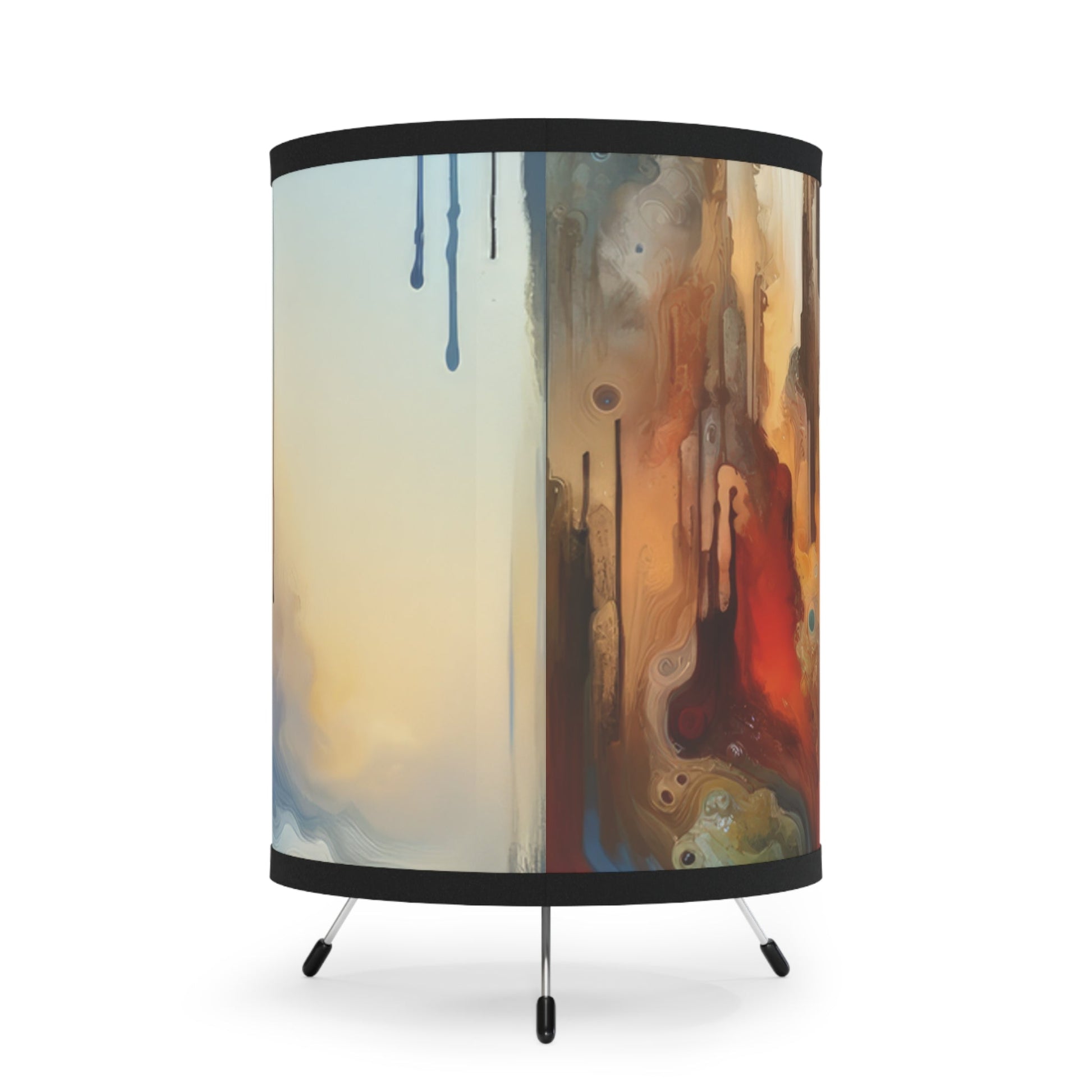 Inner Journey Abstract Tripod Lamp with High-Res Printed Shade, US\CA plug - ATUH.ART