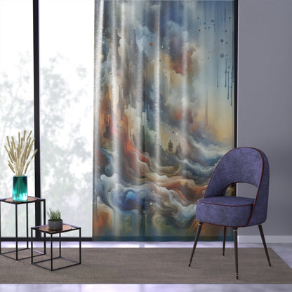 Inner Journey Abstract Window Curtain - ATUH.ART