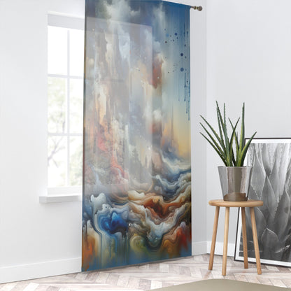 Inner Journey Abstract Window Curtain - ATUH.ART