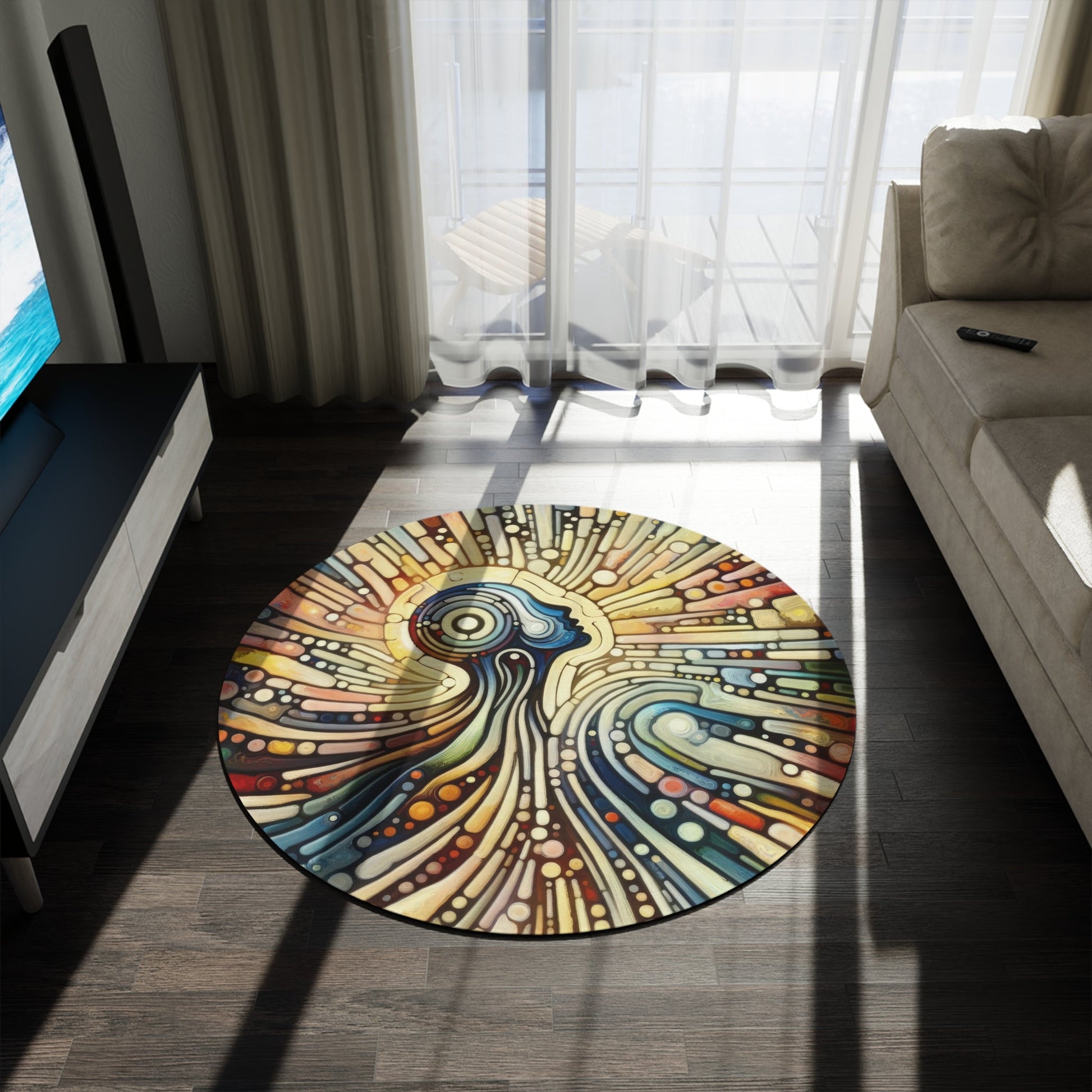 Inner Mosaic Kindness Round Rug - ATUH.ART