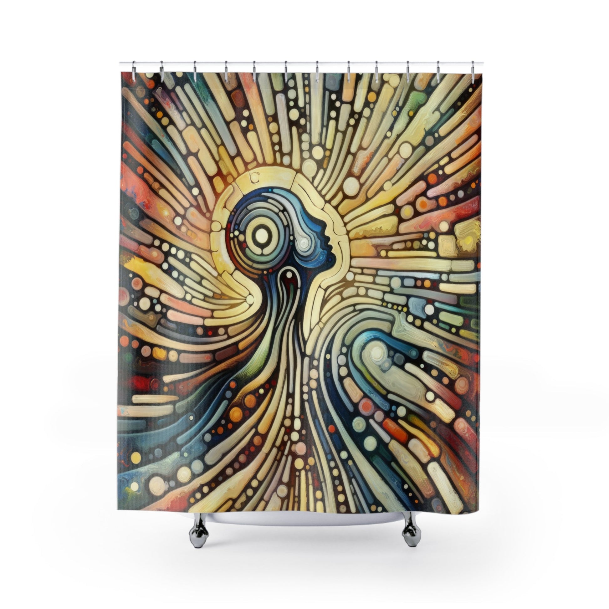 Inner Mosaic Kindness Shower Curtains - ATUH.ART