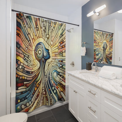 Inner Mosaic Kindness Shower Curtains - ATUH.ART
