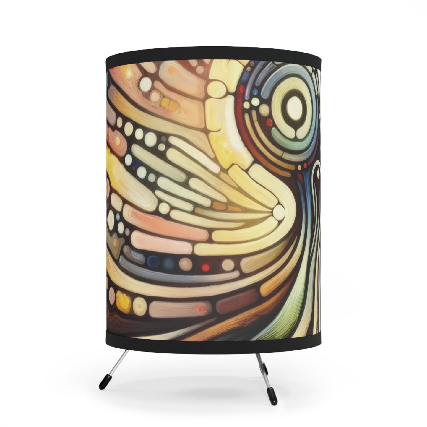 Inner Mosaic Kindness Tripod Lamp with High-Res Printed Shade, US\CA plug - ATUH.ART